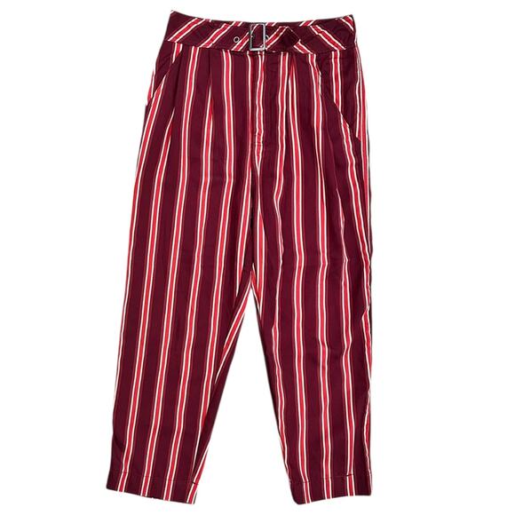 NWT Free People Seemed Like Stripe Belted Crop Pant - Picture 2 of 8